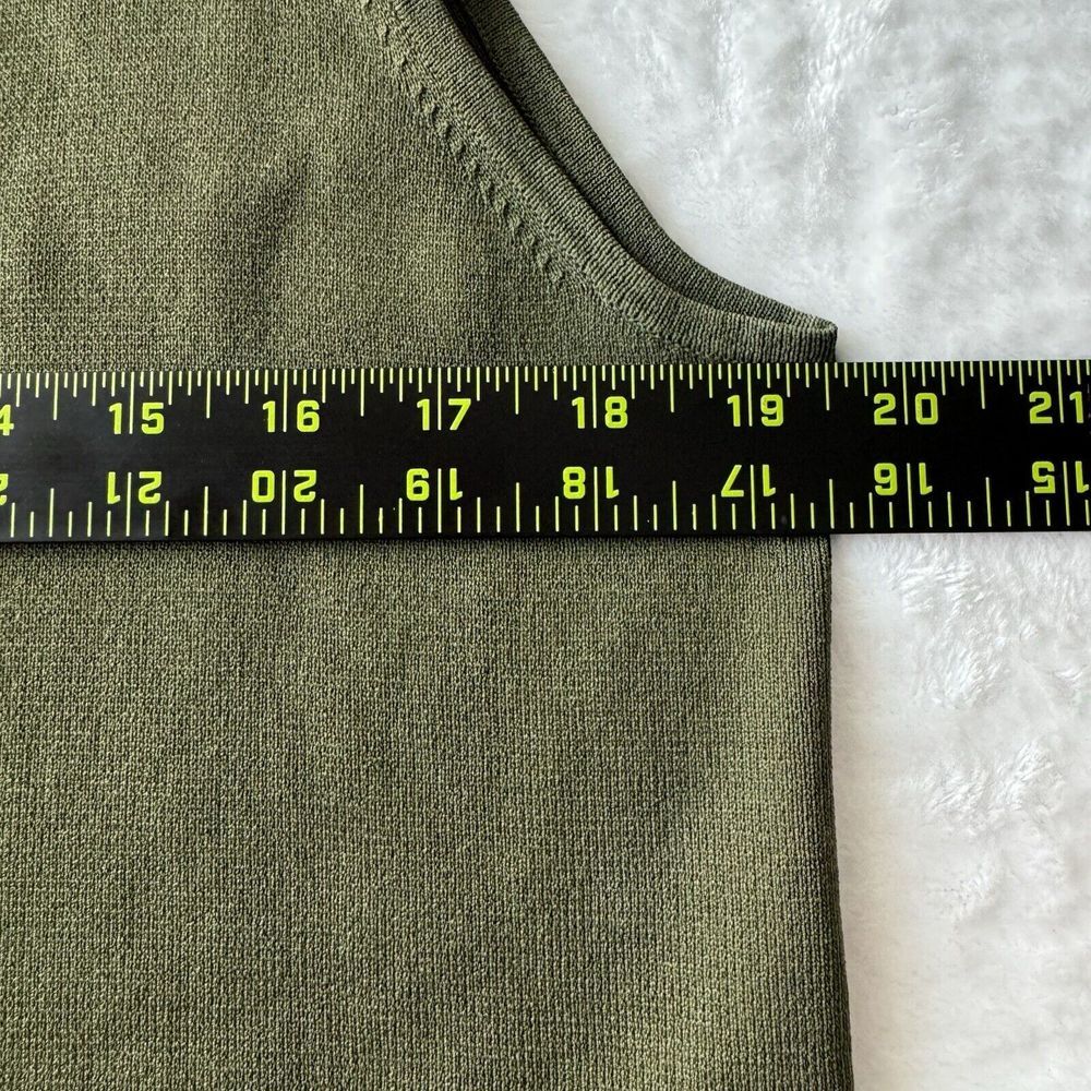 Drapers & Damons Sleeveless Top Women Large Olive Green Scoop Neck‎ Shirt - Picture 6 of 13